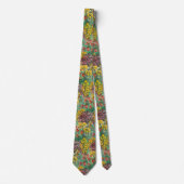 Artistic Watercolor Flower Garden Tie ネクタイ (正面)