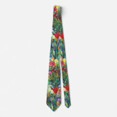 Artistic Watercolor Flower Garden Tie ネクタイ (正面)