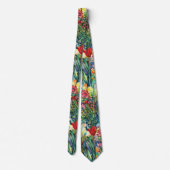 Artistic Watercolor Flower Garden Tie ネクタイ (裏面)