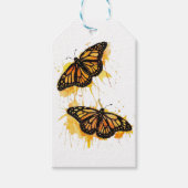 Artistic Watercolor Monarch Butterfly Nature Art ギフトタグ (正面)