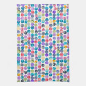 Artistic Watercolor Tea Towel – Modern Abstract キッチンタオル (縦)