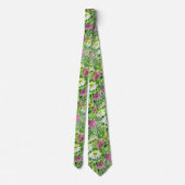 Artistic Watercolor wild flowers  Tie ネクタイ (裏面)