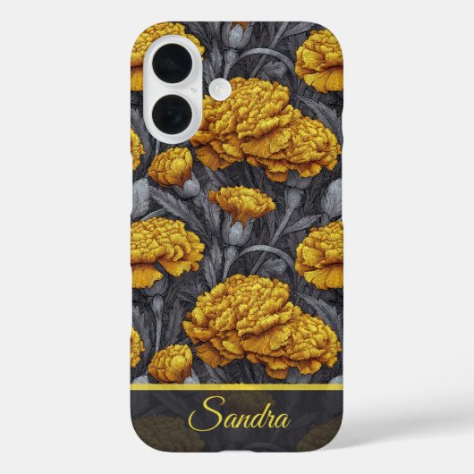 Artistic Wedding Favors Carnation Name Case-Mate iPhoneケース (裏面)