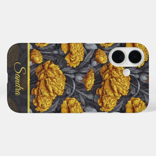 Artistic Wedding Favors Carnation Name Case-Mate iPhoneケース (裏面 (横))