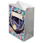 Artistic Whale & Moon Gift Bag for Any Occasion ミディアムペーパーバッグ (裏面アングル)
