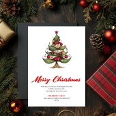 Artistic Whimsical Christmas Tree Greeting Card シーズンカード