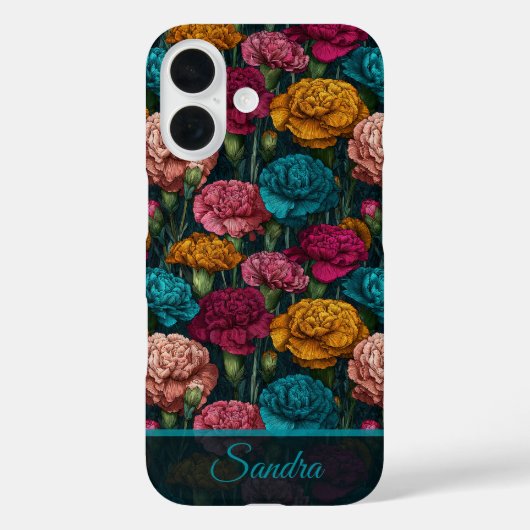 Artistic Women Gift Carnation Custom Case-Mate iPhoneケース (裏面)