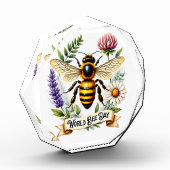 Artistic World Bee Day Illustration with Honeybee  フォトブロック (左)