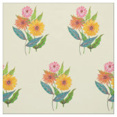 Artistic Zinnia Wildflower Flower ファブリック (見本)