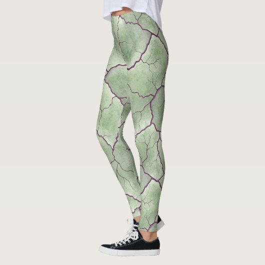 Artistic Zombie Skin Texture Pattern レギンス (左)