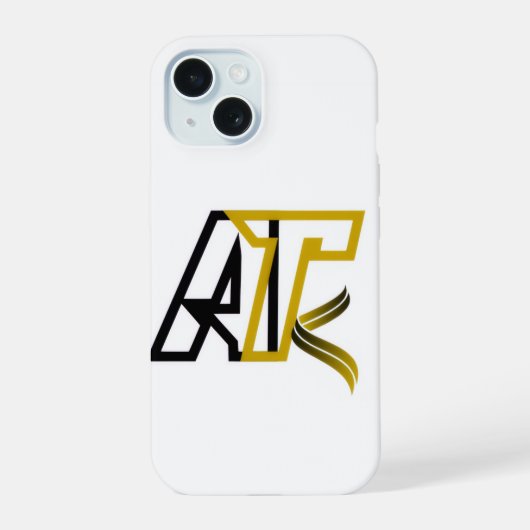 Artisto Logo Phone Case – Sleek Black & Gold Desig iPhone 15ケース (裏面)