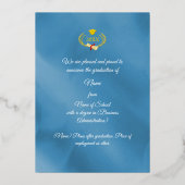 Artistry Blue College Graduation announcement 箔シーズンカード (裏面)