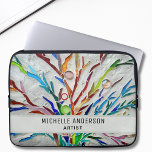 Artist's Colorful  ラップトップスリーブ<br><div class="desc">This Artist's laptop sleeve is decorated with a colorful mosaic and modern typography.
Easily customizable.
Original Mosaic © Michele Davies.</div>