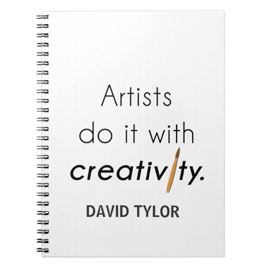 Artists do it with creativity ノートブック (正面)