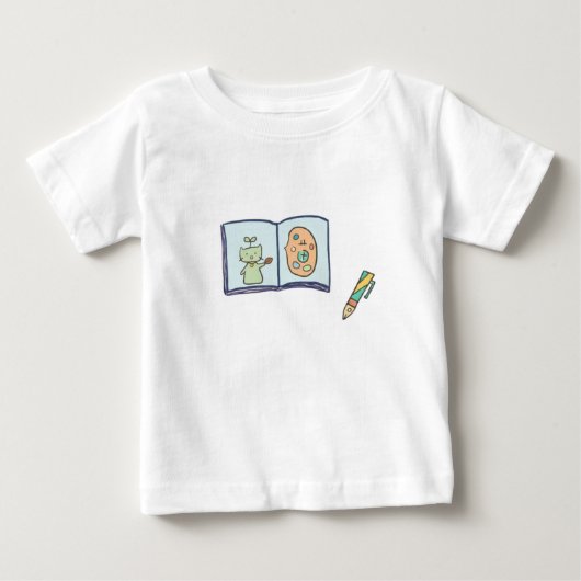 Artists Journey Cute Sketchbook Art ベビーTシャツ (正面)
