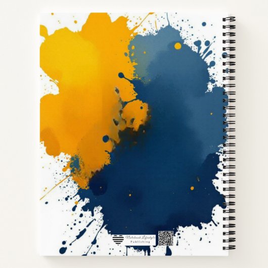 Artist's Paint Splatter Notebook ノートブック (裏面)