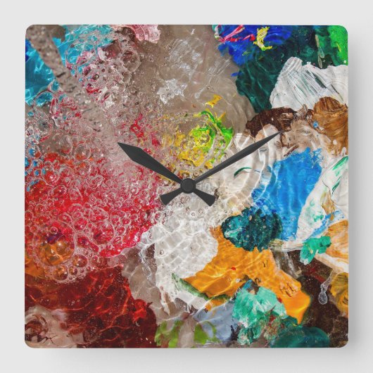 Artist's Palette wall clock スクエア壁時計 (正面)