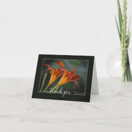 Artists Series: Orange Lilies Art Thank you ノートカード