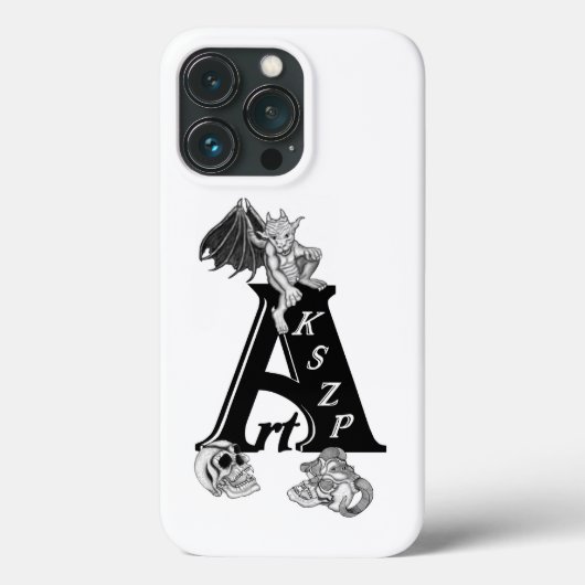 ArtKSZPロゴ、Golemとスカル Case-Mate iPhoneケース (裏面)