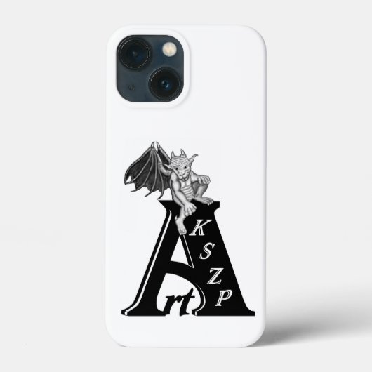 ArtKSZPロゴ、Golem Black and Whiteデザイン Case-Mate iPhoneケース (裏面)