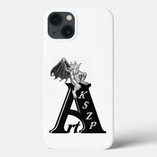 ArtKSZPロゴ、Golem Black and Whiteデザイン Case-Mate iPhoneケース (裏面)