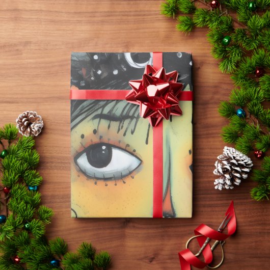 ArtLady 1およ魅力的び動揺して ラッピングペーパー (クリスマスギフト)