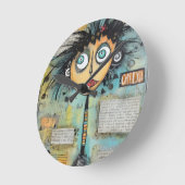 ArtLady 21魅力的およ動揺してび ラウンド壁時計 (傾斜)