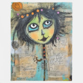 ArtLady 5魅力的およ動揺してび フリースブランケット (正面)