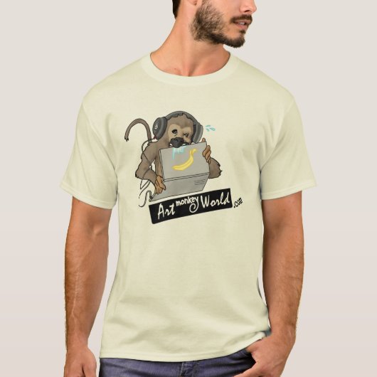 ArtMonkeyの世界のデジタルロゴ2010年 Tシャツ (正面)