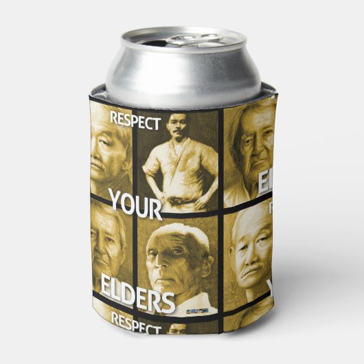 #ArtOfTheDojo 「長老たちを尊敬せよ」 缶クーラー (缶正面)