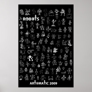 Artomatic Robots 2009ポスター3 - Black Edition ポスター