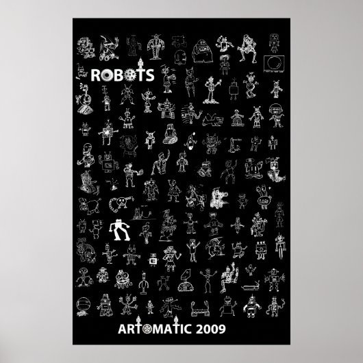 Artomatic Robots 2009ポスター3 - Black Edition ポスター (正面)