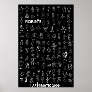 Artomatic Robots 2009ポスター4 - Black Edition ポスター