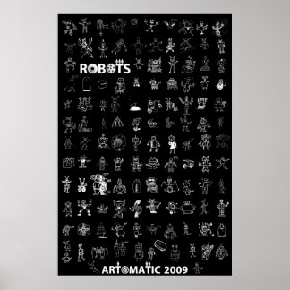 Artomatic Robots 2009ポスター6 - Black Edition ポスター