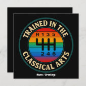 Artsマニュアルトランスミッションクラシカルでトレーニングを受ける 招待状 (正面/裏面)