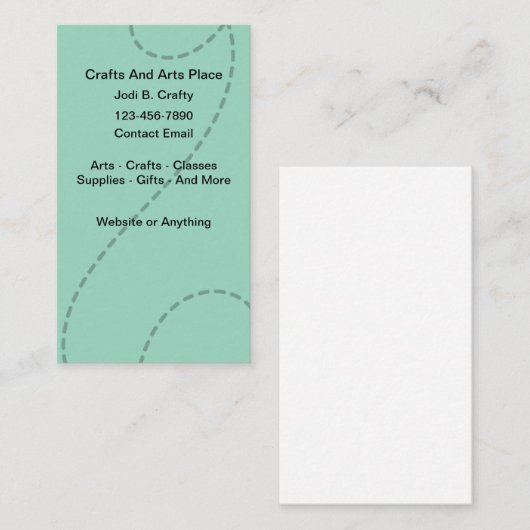 Arts And Crafts Theme Trendy Business Cards 名刺 (正面/裏面)