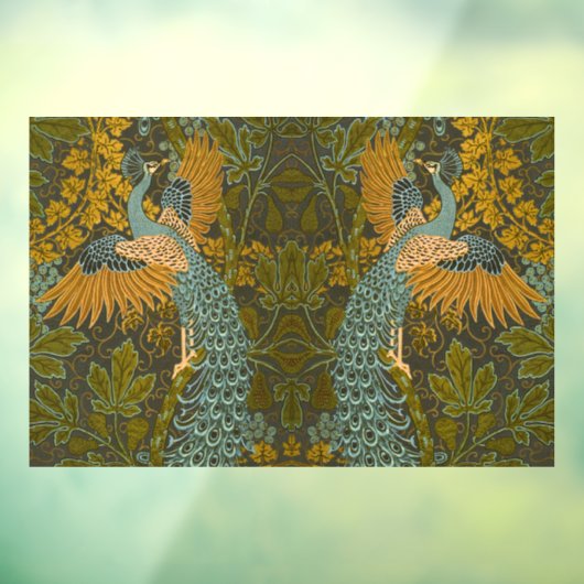 Arts and Crafts Walter Crane Peacock Pattern ウィンドウサイン (シート3)