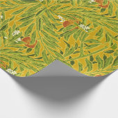 Arts and Crafts Yellow Orange Fruit Floral Art ラッピングペーパー (角)