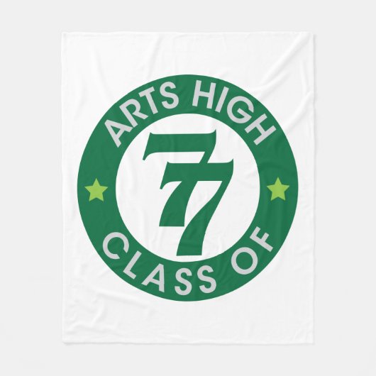 Arts High School Class of 77ロゴ フリースブランケット (正面)