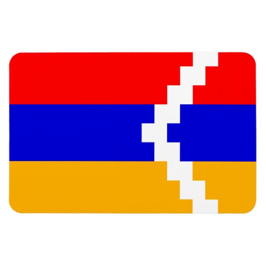 Artsakh (ナゴルノ・カラバフ)の旗 マグネット (横)
