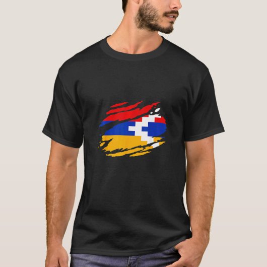 Artsakh Flag Proud Artsakh Support Artsakh Strong  Tシャツ (正面)