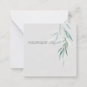 ArtsAppぶら下がったのWillow Eucalyptusありがとう ノートカード (裏面)
