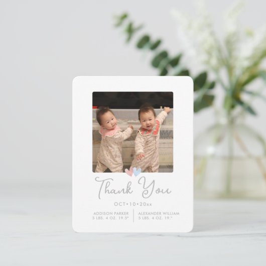 ArtsAppツインズシャワーありがとうございますお誕生日おめでとうございます 招待状 (スタンド正面)