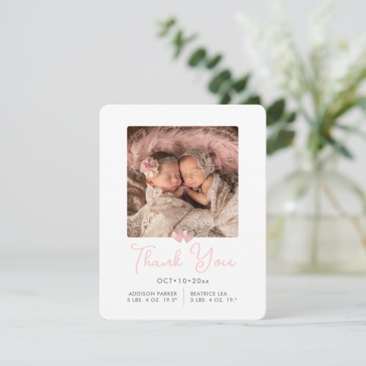 ArtsAppツインズシャワーありがとうございますお誕生日おめでとうございます 招待状 (スタンド正面)