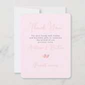 ArtsAppツインズシャワーありがとうございますお誕生日おめでとうございます 招待状 (裏面)