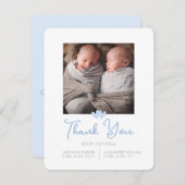 ArtsAppツインズシャワーありがとうございますお誕生日おめでとうございます 招待状 (正面/裏面)