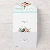 ArtsAppトロピエレガントカルパラダイスフェイク金ゴールドアクセント オールインワン招待状 (外側)