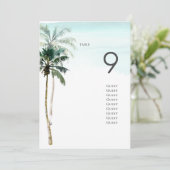 ArtsAppトロピカルパラダイスビーチパームズテーブル番号 招待状 (スタンド正面)