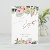 ArtsAppトロピカルパラダイスフェイク金ゴールドテーブル8 招待状 (スタンド正面)