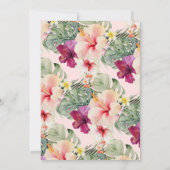 ArtsAppトロピカルパラダイスフェイク金ゴールド婚約 招待状 (裏面)